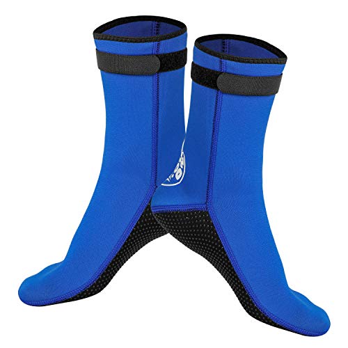 QKURT Tauchsocken,3mm Neopren-Socken für Tauchen, Schnorcheln und Wassersport, Anti-Rutsch-Flossen-Socken für Männer, Frauen von QKURT