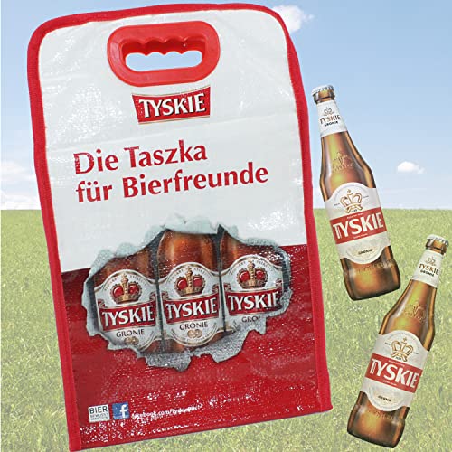 QMBasic - KÜHLTASCHE für TYSKIE Bier | Faltbare Thermo- oder Isoliertasche für echte Bierfans von QMBasic