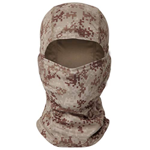 QMFIVE Taktische Sturmhauben Maske, Taktische Airsoft Outdoor - Jagd - Ninja - Hood Tarnung Flexible voll schützende Maske (AOR1) von QMFIVE