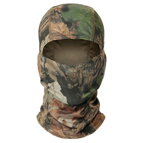 QMFIVE Taktische Sturmhauben Maske, Taktische Airsoft Outdoor - Jagd - Ninja - Hood Tarnung Flexible voll schützende Maske (Leaf) von QMFIVE