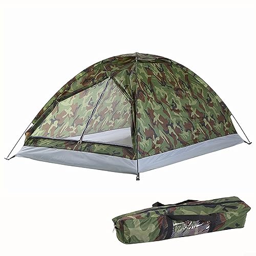 Pop Up Zelt Camouflage Zelt, 2 Personen Campingzelt Ultraleicht Camouflage Garten Sonnenschutz, Wasserdicht UV-Schutz Zelt für Outdoor Wandern von QOXEZY