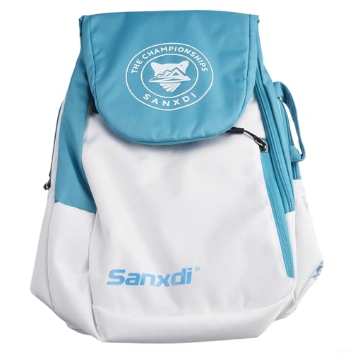 QOXEZY Tennistasche, großer Tennisrucksack, schlankes Design, Schlägerrucksack, isolierter Stoff (blau) von QOXEZY
