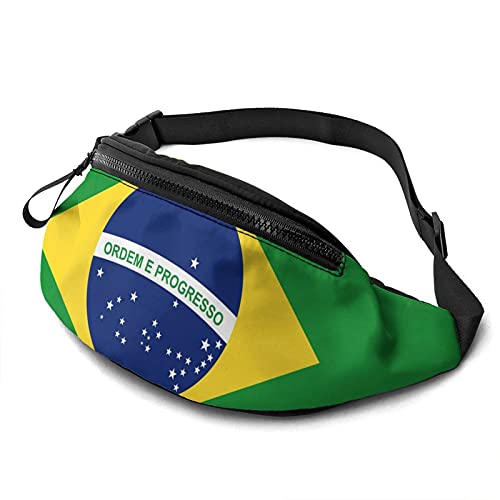 Brasilien Flagge Gürteltasche mit verstellbarem Riemen Hüftgürteltasche für Mann Frauen im Freien Sport Laufen Fitnessstudio Reisen von QQIAEJIA