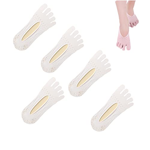 QQLADY Orthoes Ballenentlastungssocken für Damen, orthopädische Zehenkompressionssocken, Socken zur Zehenausrichtung für Ballenzehen (5PCS-A,One Size fits All) von QQLADY