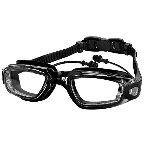 QQSS Schwimmbrille, Anti-Beschlag Wasserdicht Sport Optische Kurzsichtig Schwimmbrillen Mit Sehstärke -0 Bis -4.5 Dpt UV-Schutz Damen Herren Kinder von QQSS