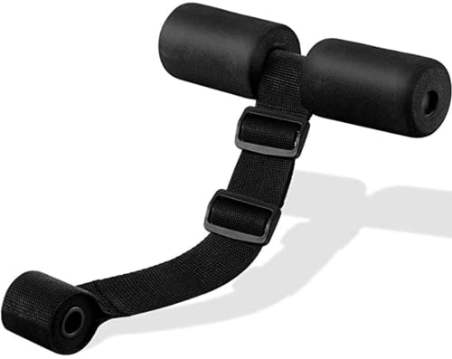 QQY Nordic Hamstring Curl,Nordic Hamstring Curl Strap,Adjustable Hamstring Curl Strap with Padded Ankle Bar,10 Second Setup Nordic Curl (Black) von QQY