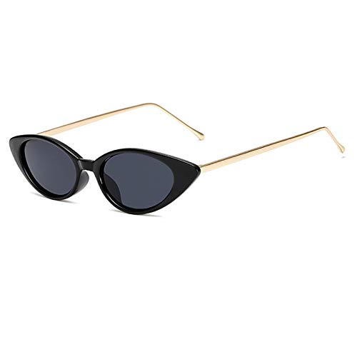 QSCTYG Sonnenbrille Damen 2 STÜCKE Damen Sonnenbrille Frauen Mode Kleine Rahmen Sonnenbrille für weibliche Trend 176 (Lenses Color : C1 Black Grey) von QSCTYG