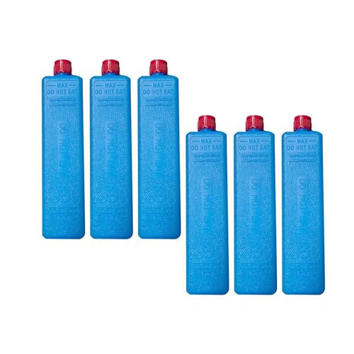 QSTDGVPW 6 Stück Kühlakkus für Kühltasche 12h Lange Kühlung, 200 ML Mini-Kühlelemente für Kühltasche & Kühlbox, Kunststoff-Kühlpads Kühlakkus für Outdoor Reisen, Picknick, Lunchbag, 4 x 16 cm von QSTDGVPW