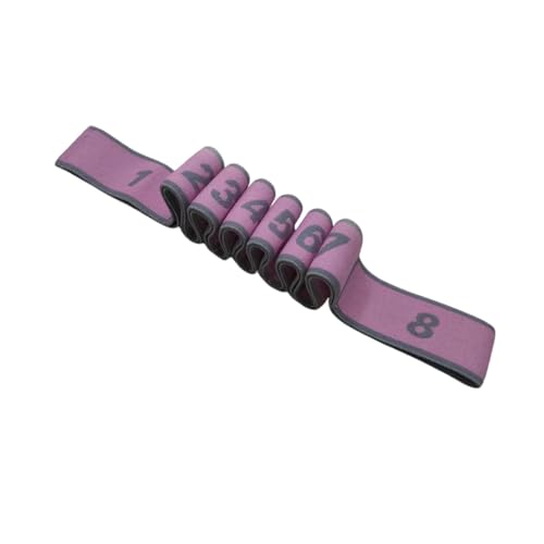 QSTDGVPW FlexiStretch Yogaband für Dynamische Fitnessroutinen, Grau und Pink, 4cm x 80cm von QSTDGVPW
