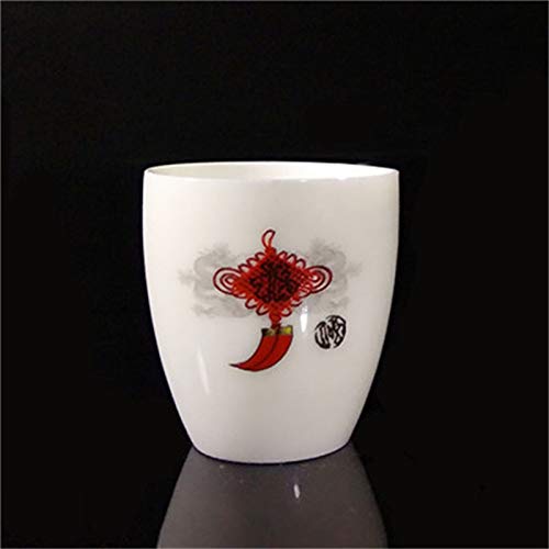 QTANZIQI Handbemalte Eierbecher-Schnapsgläser aus Porzellan – 6er-Set, weiß, 4,8 x 4,9 cm, ideal für Zuhause, Küche und Restaurants Silk Pillowcase von QTANZIQI