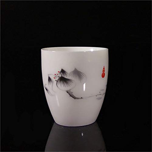 QTANZIQI Handbemalte Eierbecher-Schnapsgläser aus Porzellan in Weiß – 6er-Set, 4,8 x 4,9 cm, ideal für Zuhause, Küche und Restaurants Silk Pillowcase von QTANZIQI