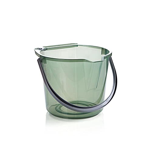 QTANZIQI Mopp-Eimer, Kunststoff-Mopp-Eimer, transparenter Badezimmer-Eimer, tragbarer Wasserbehälter (Farbe: Grün) Silk Pillowcase von QTANZIQI