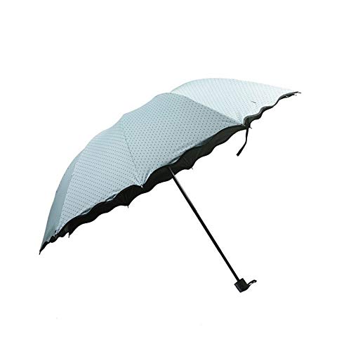 QTANZIQI Regenschirm, Regenschirm, Regen- und Windschirme, Sonnenschutz mit schwarzem Kleber, Anti-UV-Beschichtung, Reise-Klappschirm Silk Pillowcase von QTANZIQI