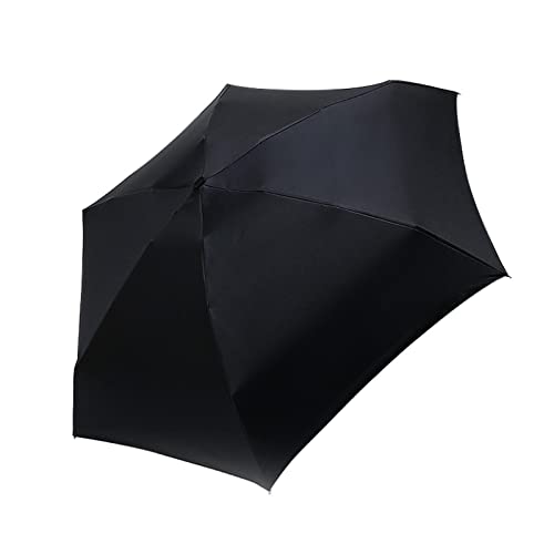 QTANZIQI Regenschirm Regenschirm Flacher Leichter Sonnenschirm 5 Faltbare Sonne Mini Faltbarer Regenschirm Paar kurzer Griff Wind langlebiger widerstandsfähiger Regenschirm Silk Pillowcase von QTANZIQI