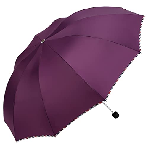 QTANZIQI Reise-Regenschirm, Reise-Regenschirm, praktischer Regenschirm, Faltbarer Regenschirm, belüfteter Baldachin-Regenschirm für Zuhause, hält Schneesturm Stand Silk Pillowcase von QTANZIQI