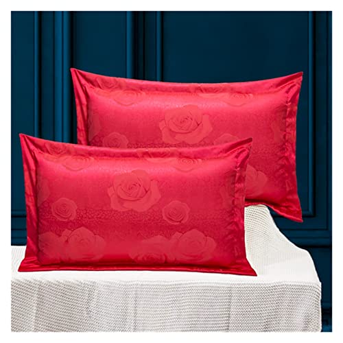 QTANZIQI Silk Pillowcase Luxury Jacquard Envelope Pillowcase 48x74cm Adult Pillowcase Pillowcase Decorative Satin Pillowcase Pillow Cases (Color : F 27, Size : 48x74cm 1PCS) von QTANZIQI