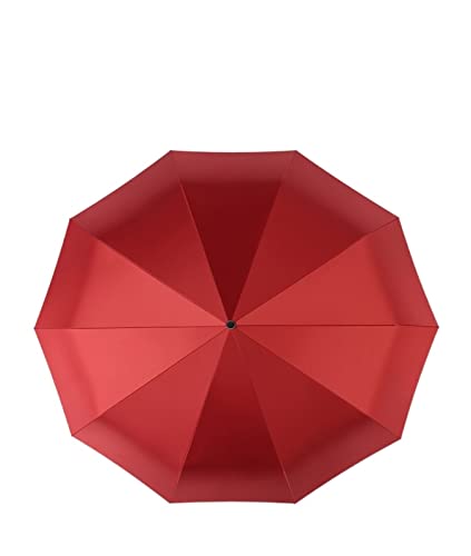 QTANZIQI Übergroßer vollautomatischer Faltschirm, Sonnenschirm, robuster, langlebiger Regen- und Sonnenscheinschirm, Reisezubehör-Regenschirm Silk Pillowcase von QTANZIQI