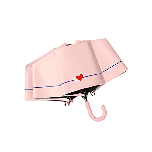 QTANZIQI Ultra tragbarer Sonnenschirm mit Hakengriff, zusammenklappbarer Sonnenschirm, Beschichtung, Sonnenschutz, für den Außenbereich, Sonnenschutz, Regenschirm, Reisezubehör, Regenschirm (Farbe: von QTANZIQI