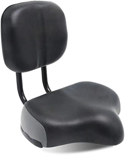 QTANZIQI Universal-Rückenlehne-Sattel, breiterer Fahrrad-Rückenlehne-Sattelsitz, stoßdämpfender Memory-Schaum-Fahrradsitz-Rückensattel und Rückenlehne für Erwachsene, Dreirad, universelles von QTANZIQI