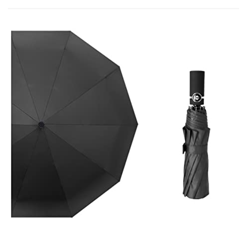 QTANZIQI Vollautomatischer gestreifter Regenschirm, 10-Knochen-Regenschirm, faltbar, Winddicht, Dual-Use-Regenschirm, Reisezubehör, Regenschirm Silk Pillowcase von QTANZIQI