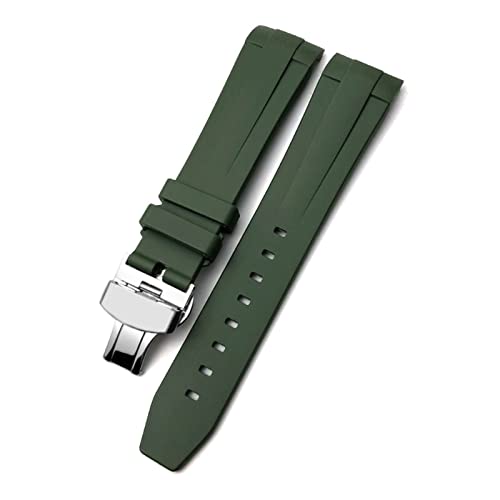 QTYQWC 21 mm Silikon-Armband als Ersatz für L3 HydroConquest Conquest Uhr, wasserdicht, Sport, weiches Armband von QTYQWC