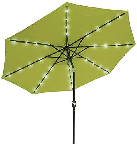 QTYQWC Garten Parasole Sonne Parasol Parasole 2,5m Kurbel Sonnenlichtmarkt Patio Outdoor Regenschirme Selbstladung LED Garten Regenschirm Außenparasolen Parasole von QTYQWC