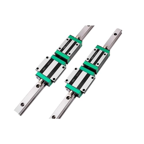 QTYQWC Lineare Guides Kit 2PCS HGR15 HGR20 HGR25 HGR30 GUED Rail Square 4PCS HGH/HGW Wagenfolien (Farbe: 2 Schienen 4 Hgh30ca, Größe: 1000 mm) von QTYQWC