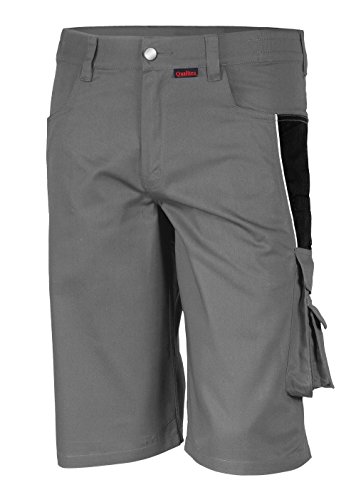 Qualitex PRO Shorts MG245 - grau/schwarz - Größe: 52 von QUALITEX HIGH QUALITY WORKWEAR