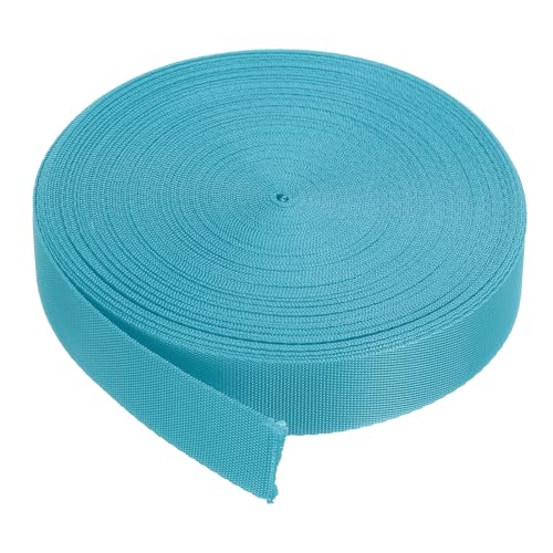 QUARKZMAN Nylon-Gurtband flach 1 Zoll 10 Yards Seeblau für DIY-Reparatur, Rucksack, Gepäckträger, Handwerk von QUARKZMAN
