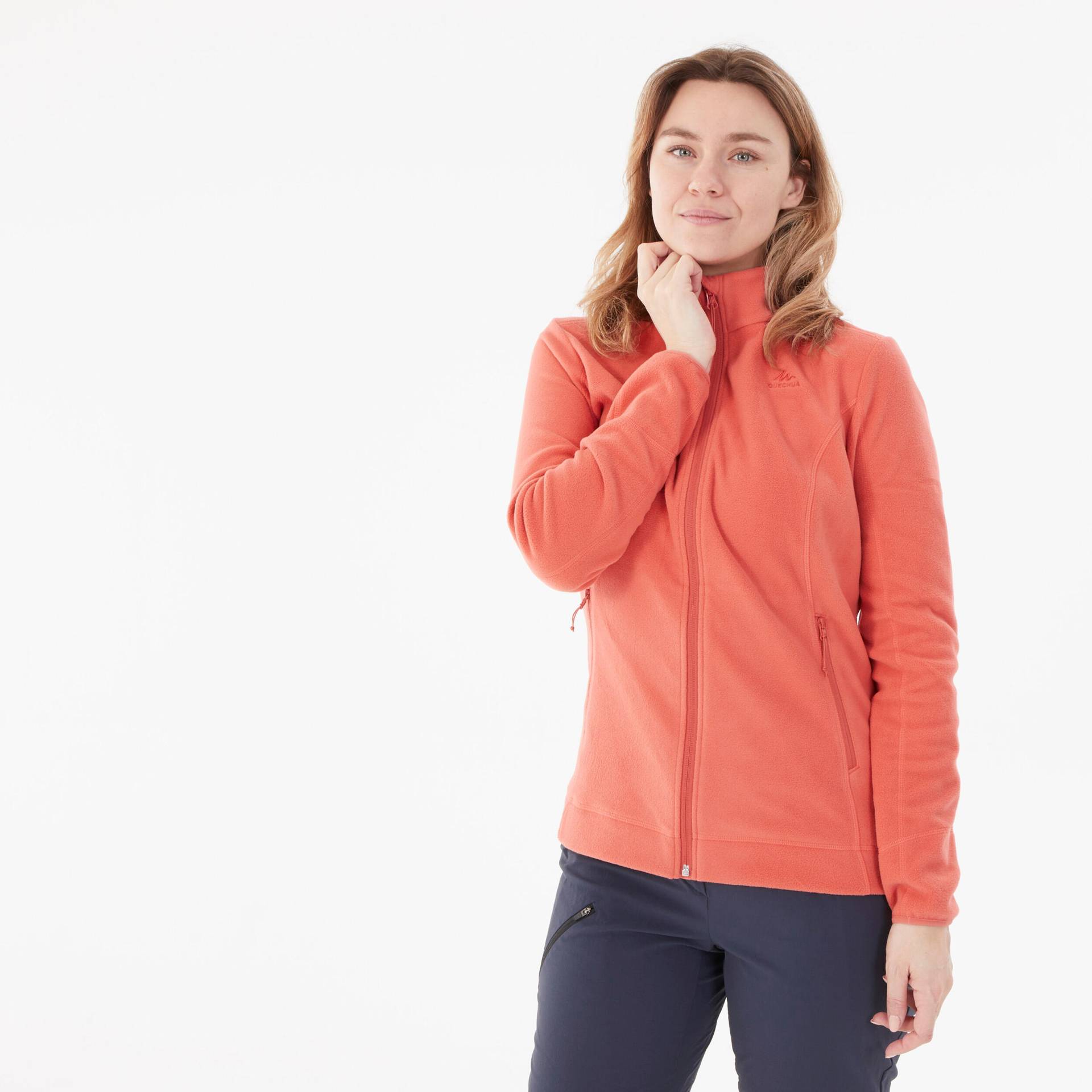 Fleecejacke Damen Wandern - MH120 orange von QUECHUA