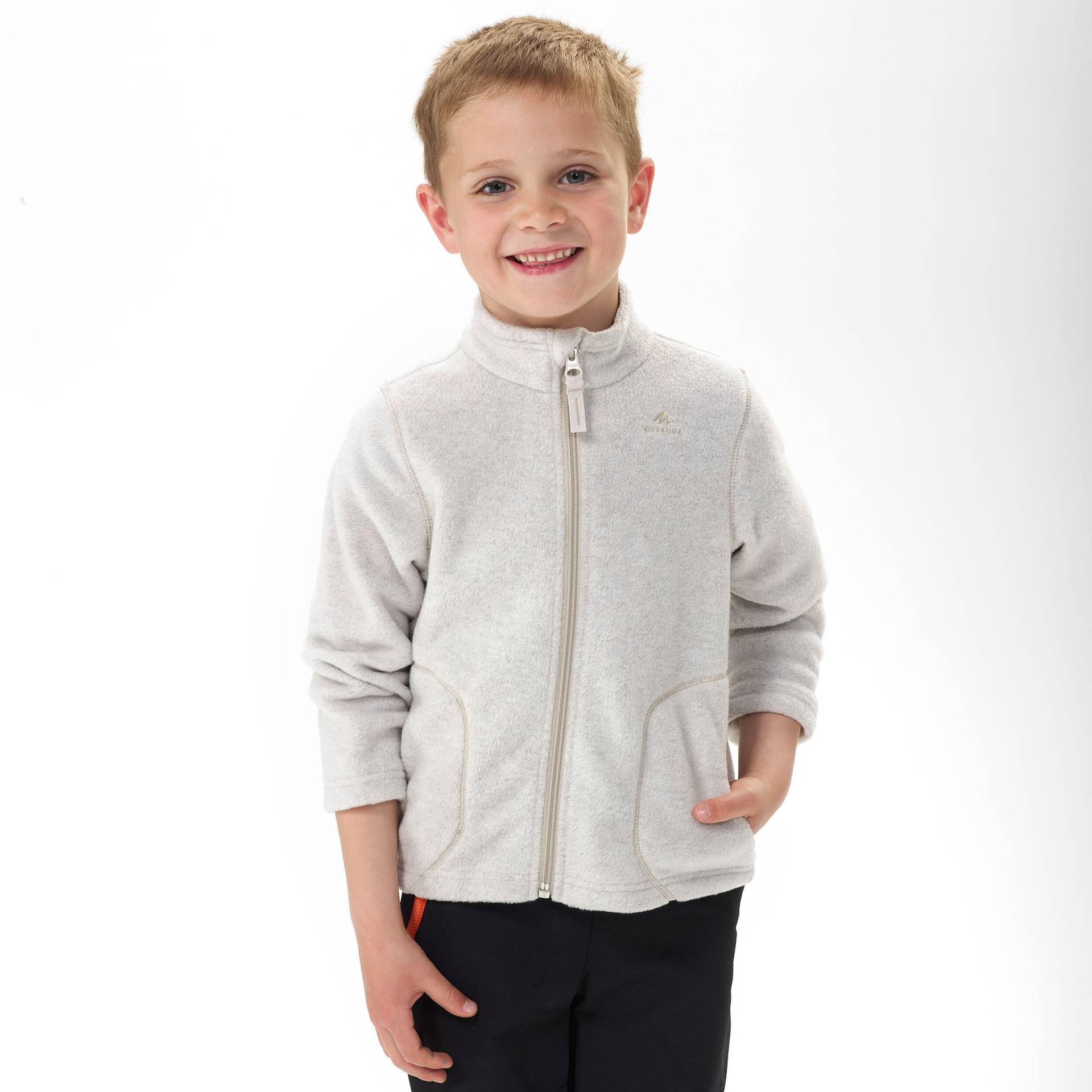 Fleecejacke Kleinkinder Gr. 92-116 Reißverschluss Wandern - MH100 beige von QUECHUA