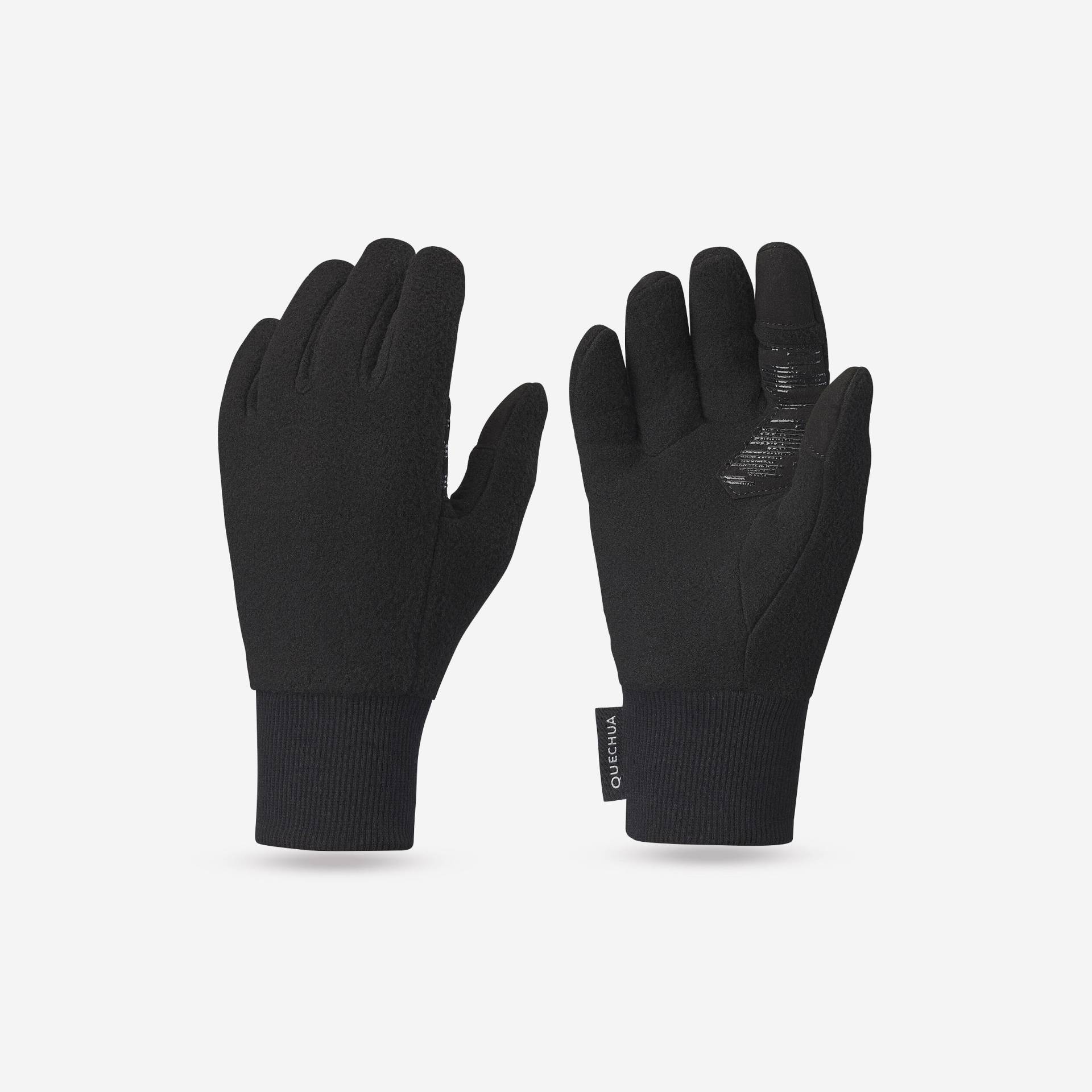 Handschuhe Kinder 6-14 Jahre Fleece Wandern - SH500 schwarz von QUECHUA