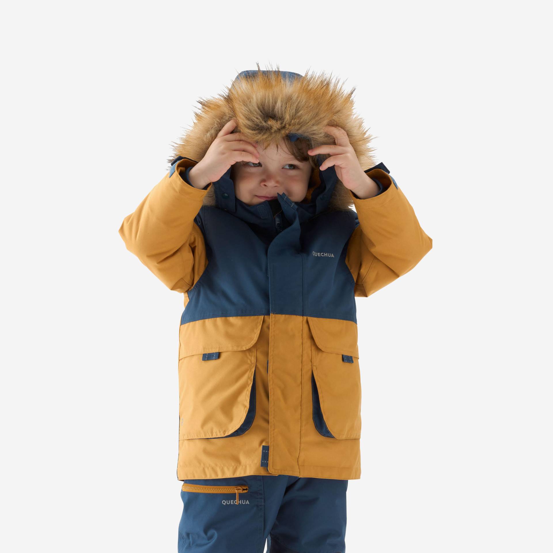 Winterjacke Parka Kinder Gr. 92–116 warm Winterwandern - SH500 Mountain von QUECHUA