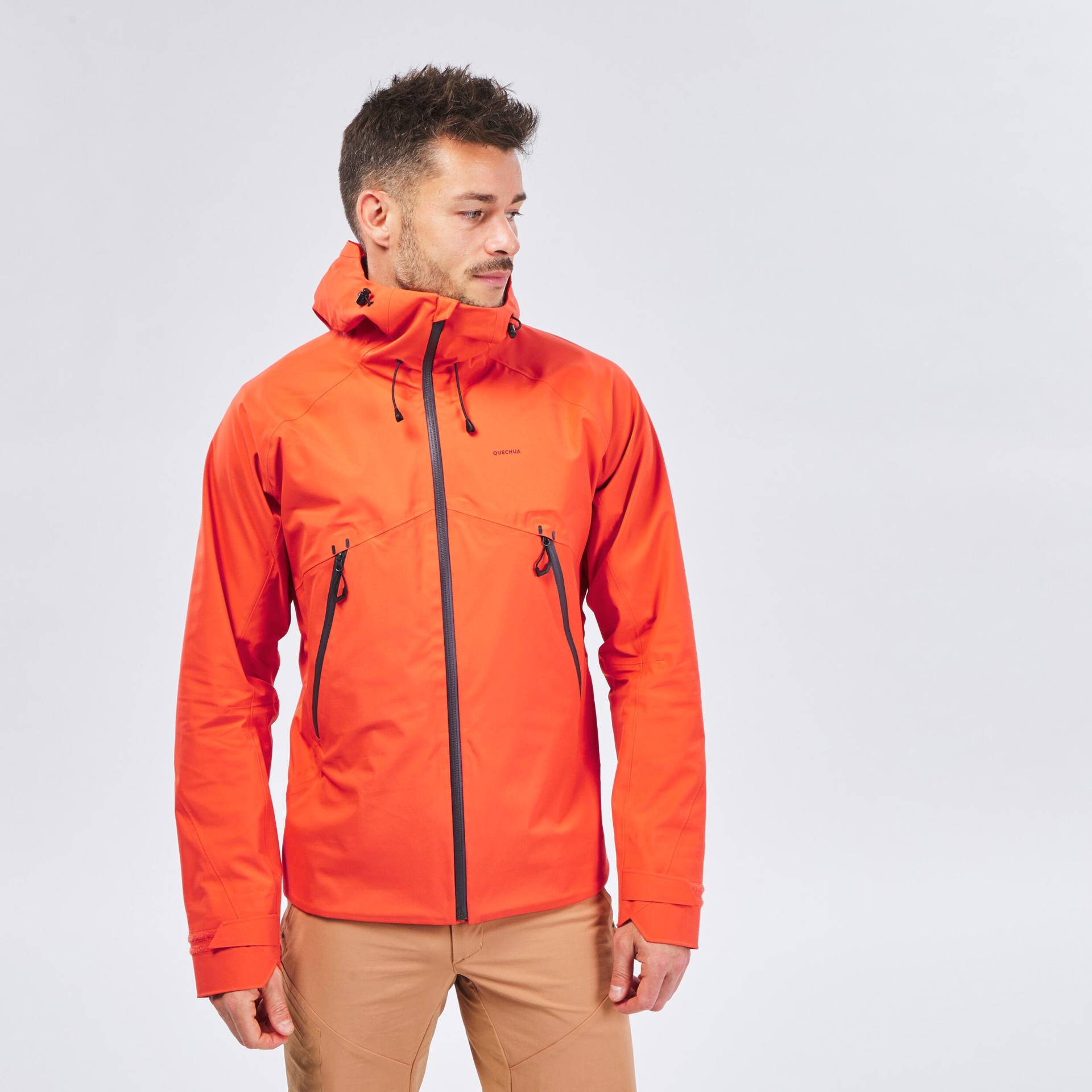 Wanderjacke Herren wasserdicht - MH500 orange von QUECHUA