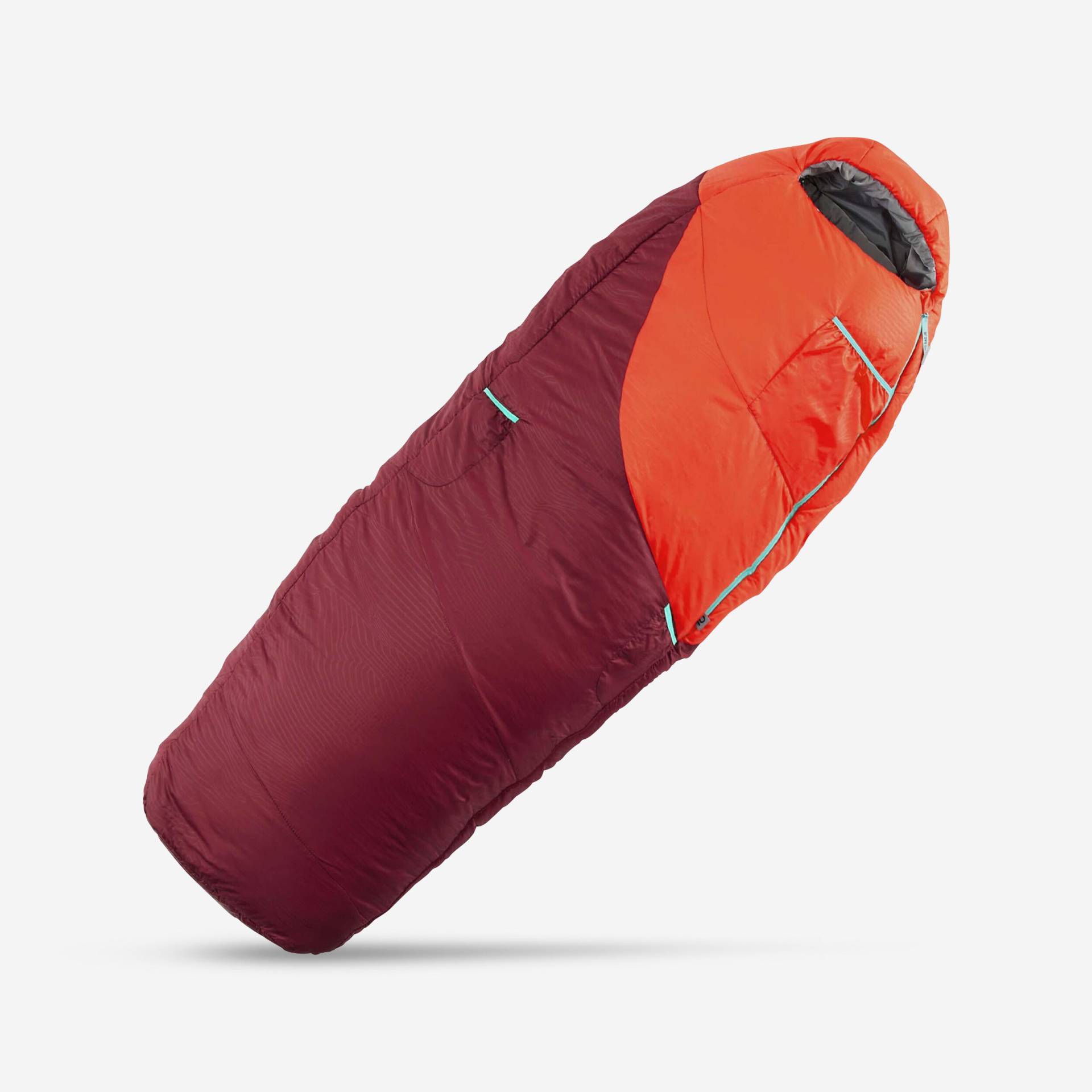 Schlafsack Camping MH500 0 °C Kinder rot/orange von QUECHUA