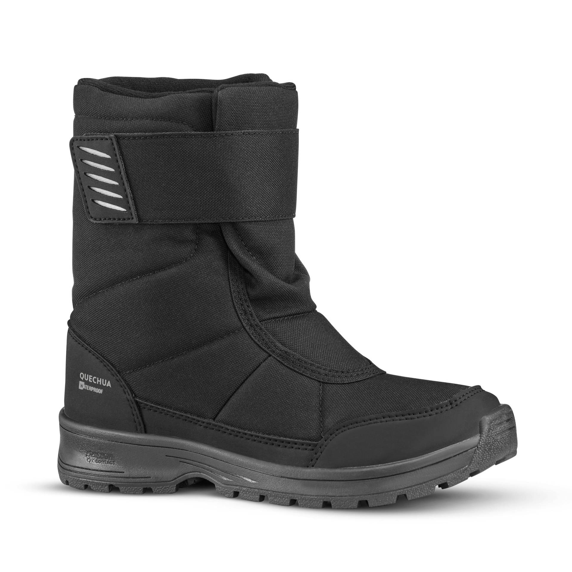 Schneestiefel Kinder Gr. 24–38 Klett warm wasserdicht - SH100 schwarz von QUECHUA