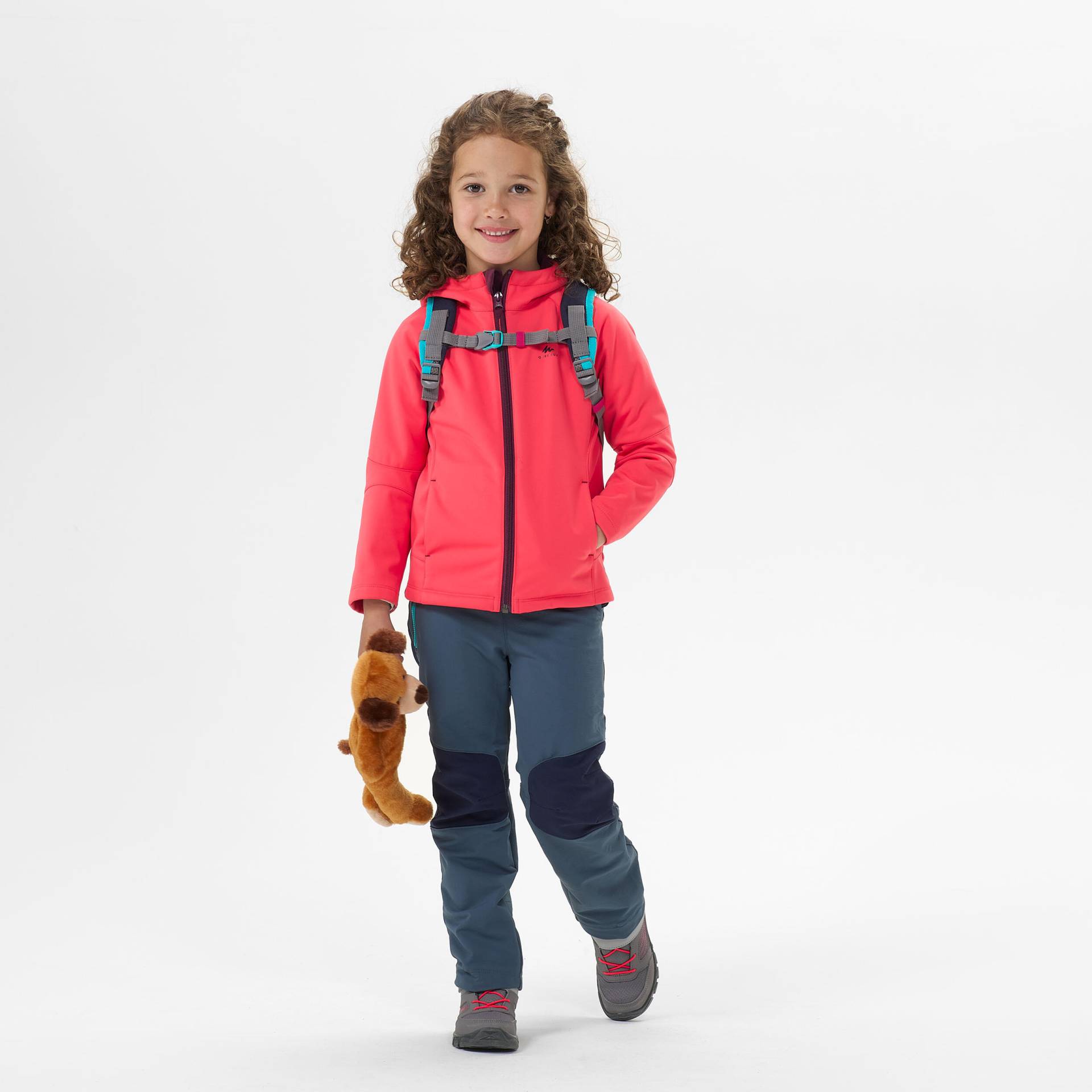 Softshelljacke Bergwandern MH550 Kleinkinder Gr. 92–116 rosa von QUECHUA