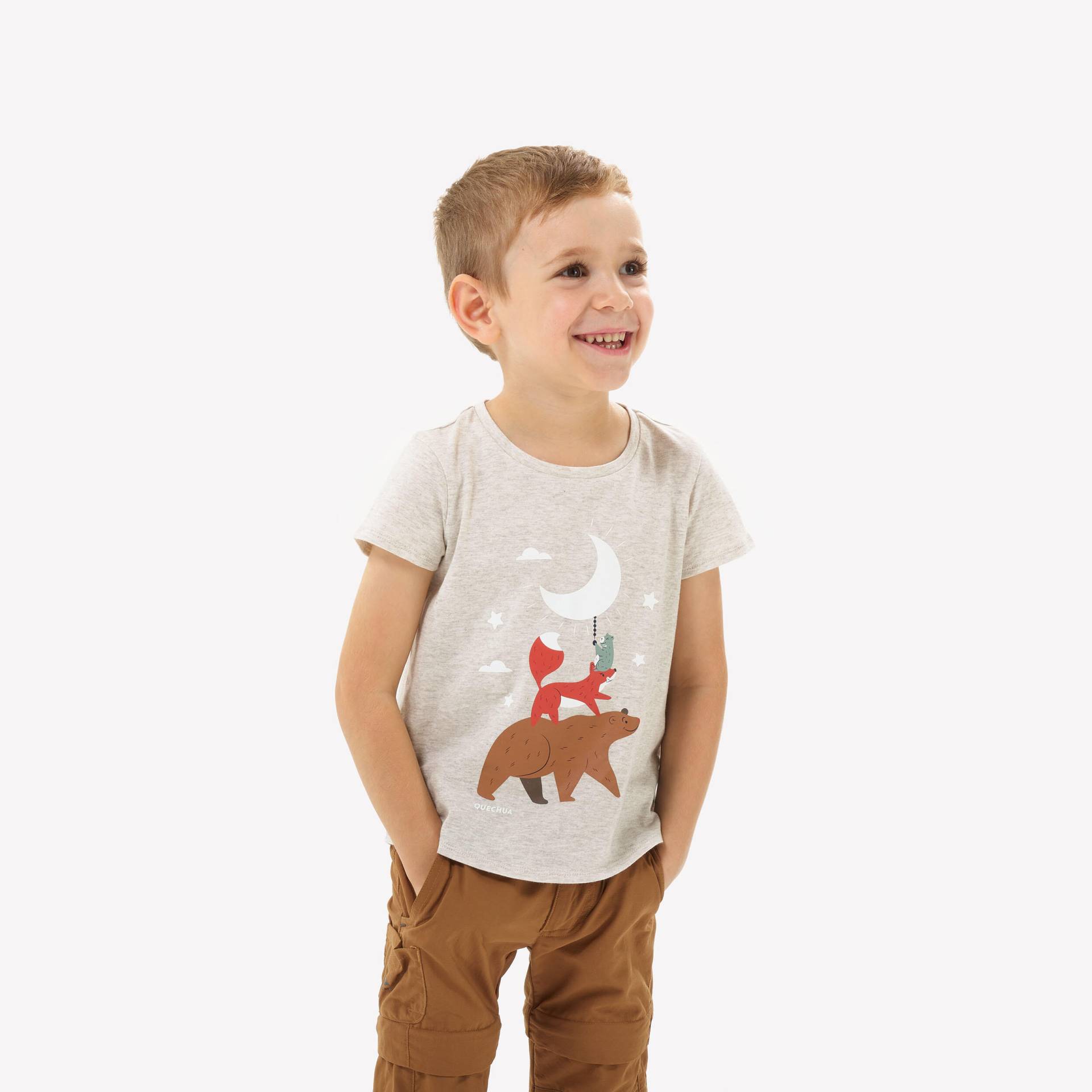 T-Shirt Kleinkinder Grösse 92–116 - MH100 beige von QUECHUA
