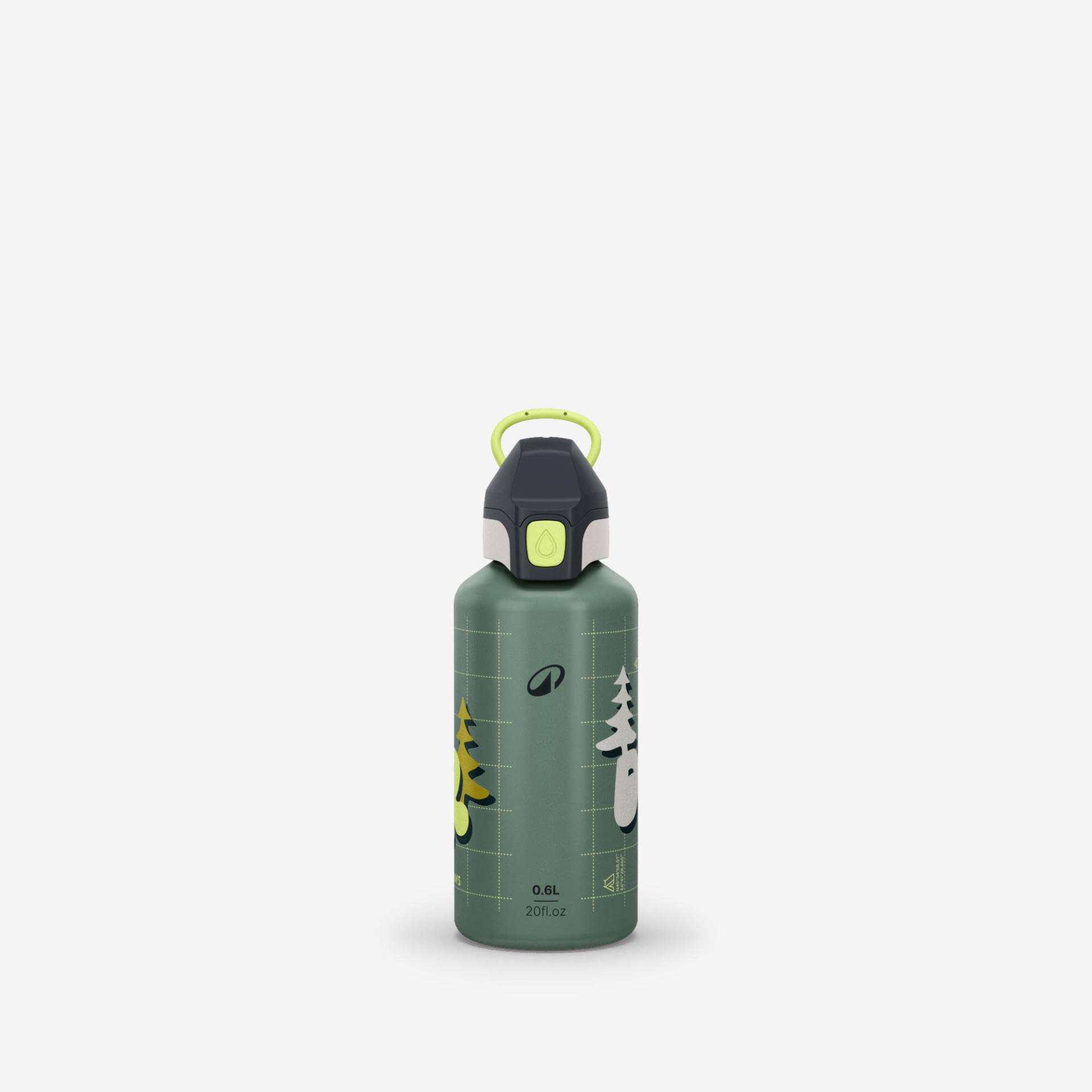 Trinkflasche Kinder Ecozen® Schnellverschluss Wandern - 500 0.6 l grün von QUECHUA