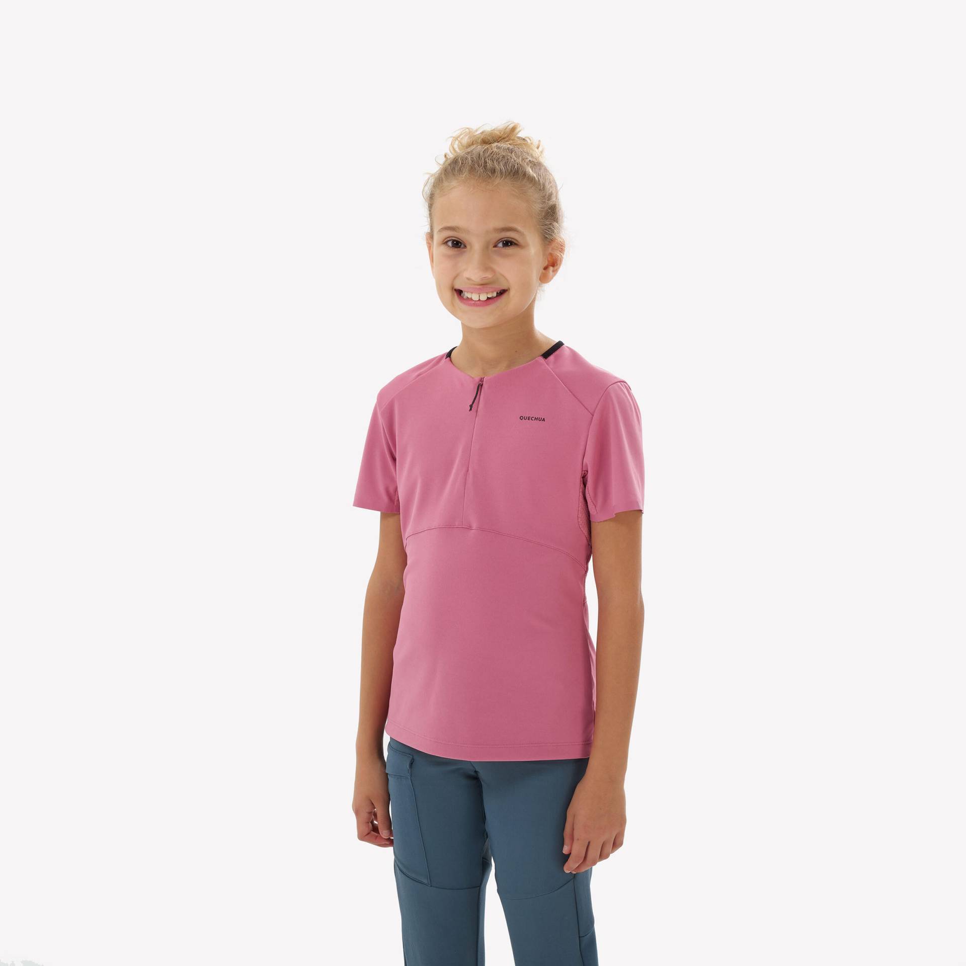 Wander-T-Shirt Kinder Grösse 122–170 - MH550 rosa von QUECHUA