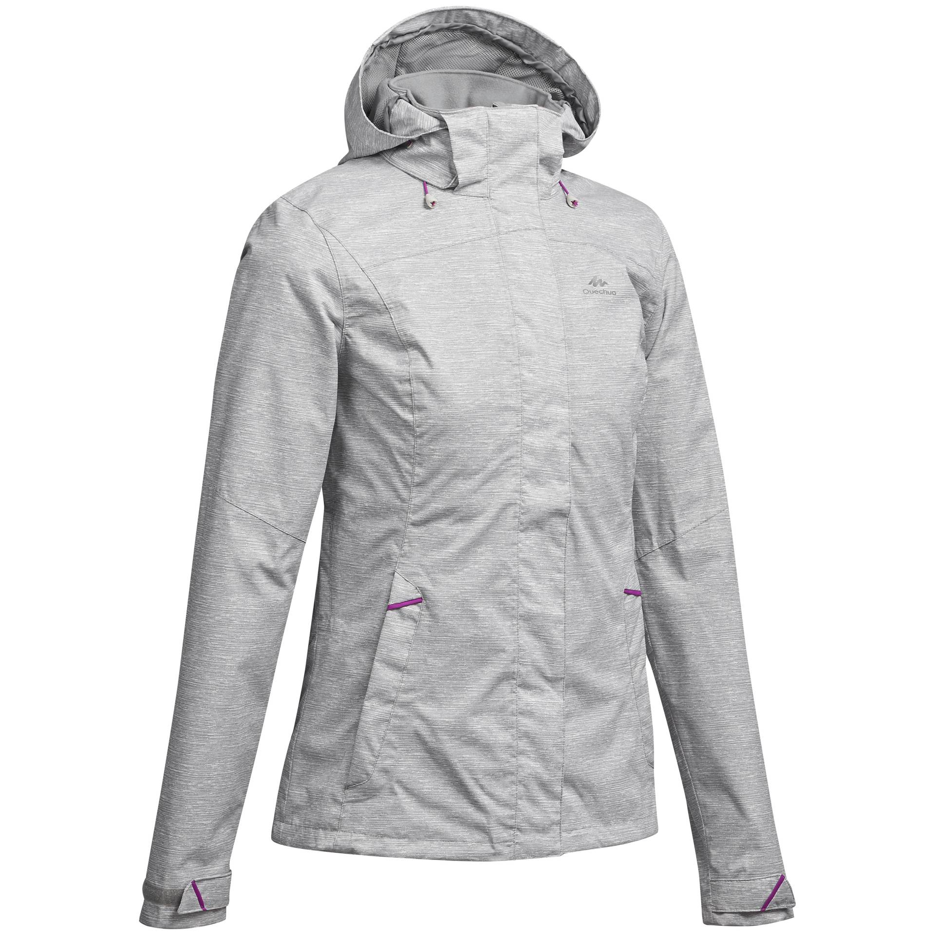 Wanderjacke Bergwandern MH100 wasserdicht Damen grün von QUECHUA