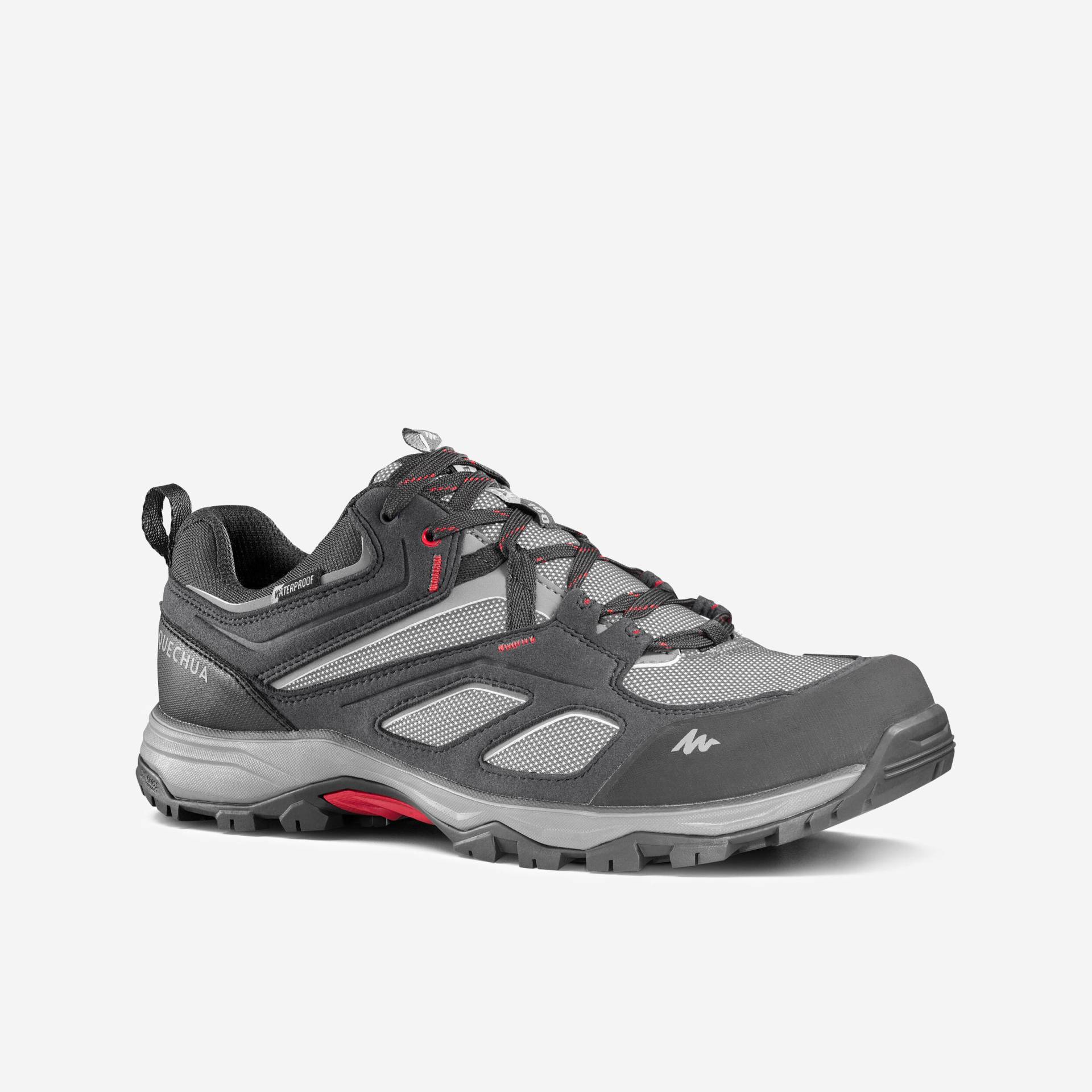 Wanderschuhe Herren wasserdicht Bergwandern - MH500 grau von QUECHUA