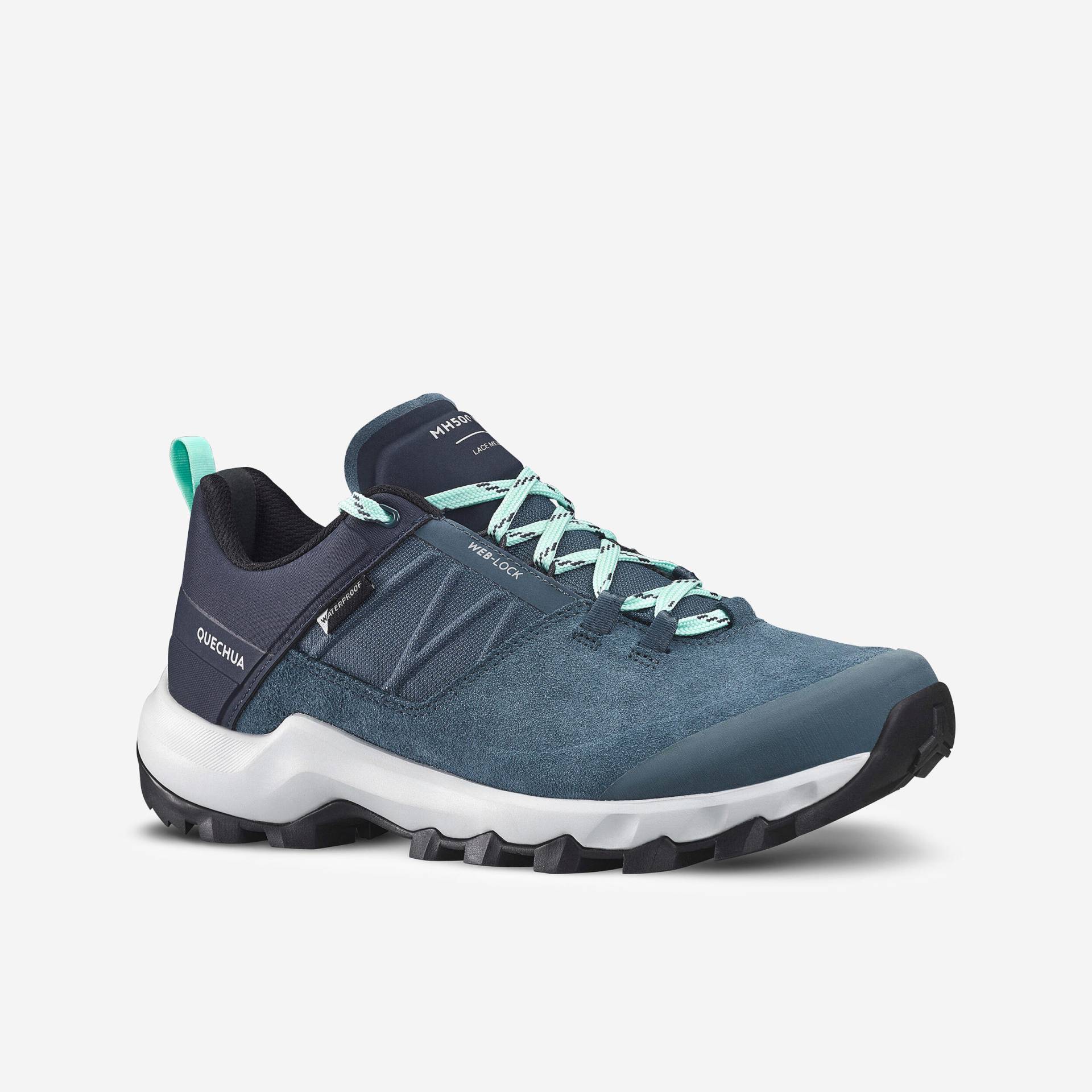 Wanderschuhe Damen wasserdicht Bergwandern - MH500 blau von QUECHUA