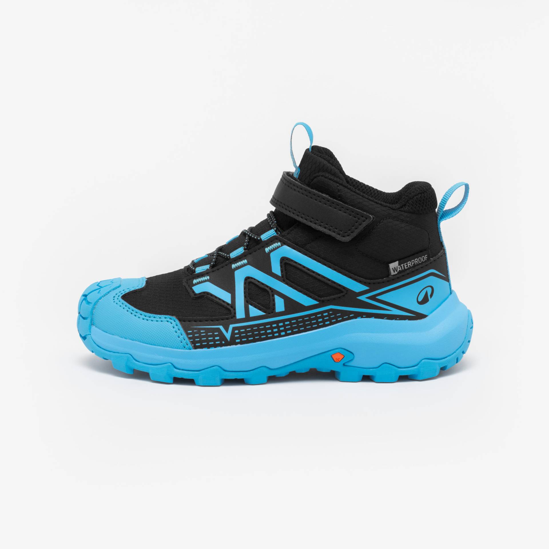 Wanderschuhe Kinder Gr. 28–34 wasserdicht halbhoch - Crossrock blau von QUECHUA