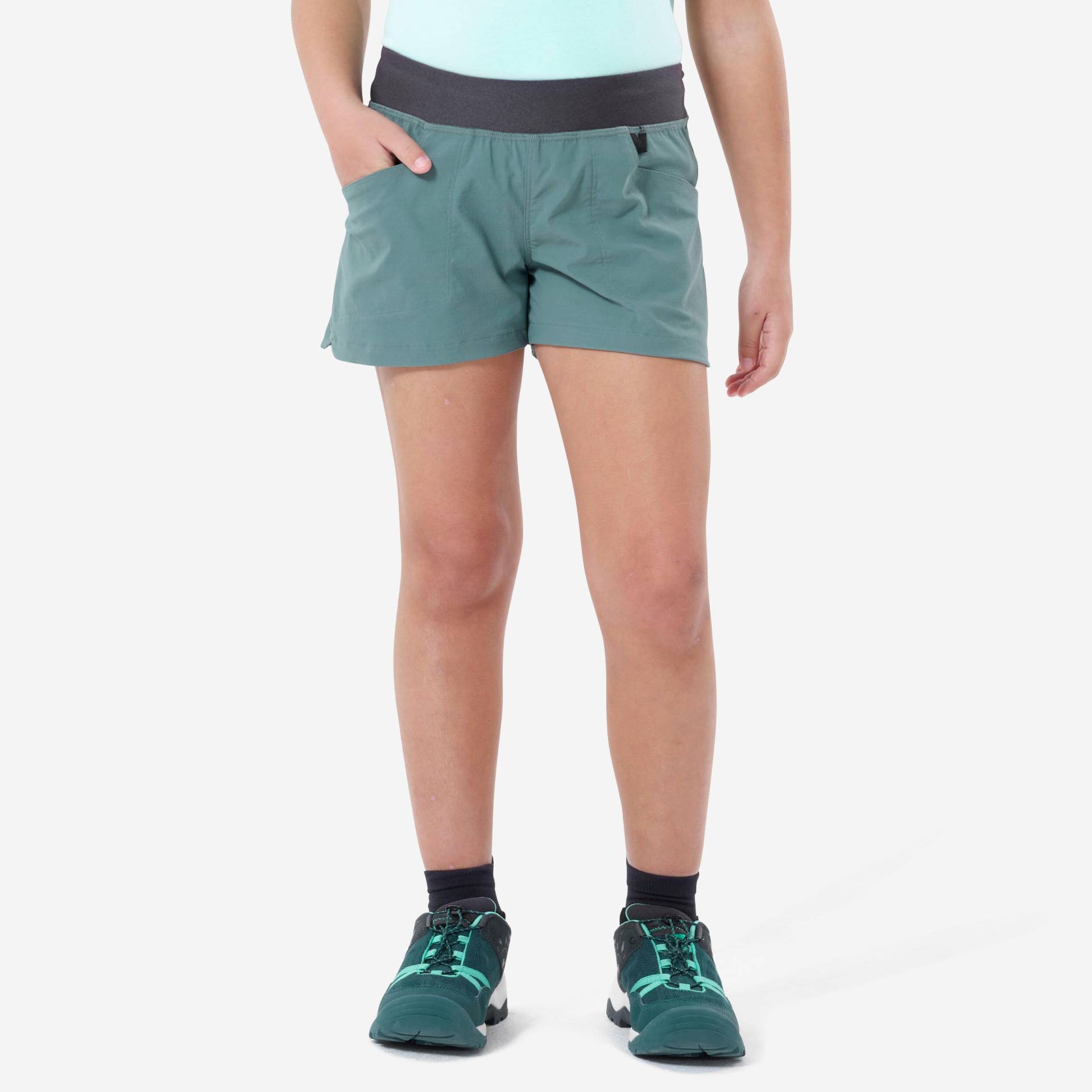 Wandershorts Kinder Grösse 122–170 - MH500 grün von QUECHUA