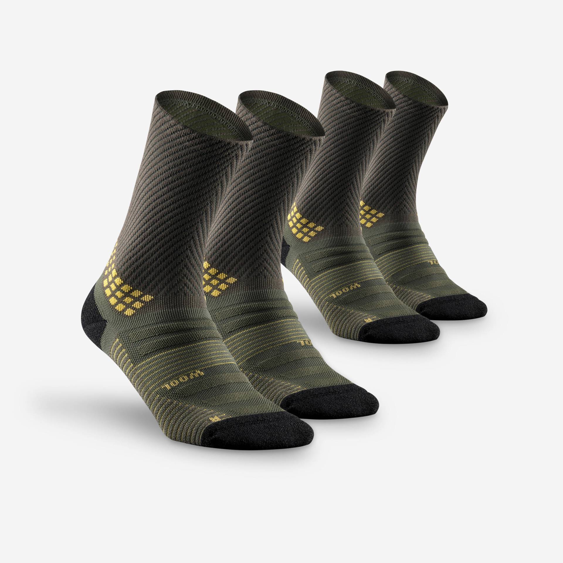 Wandersocken Hike 900 hoch 2 Paar khaki Wandersocken Hike 900 hoch 2 Paar khaki von QUECHUA