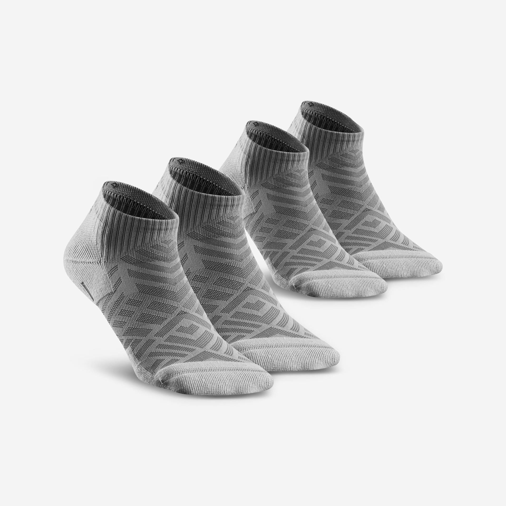 Wandersocken niedrig - Hike 100 2 Paar grau von QUECHUA