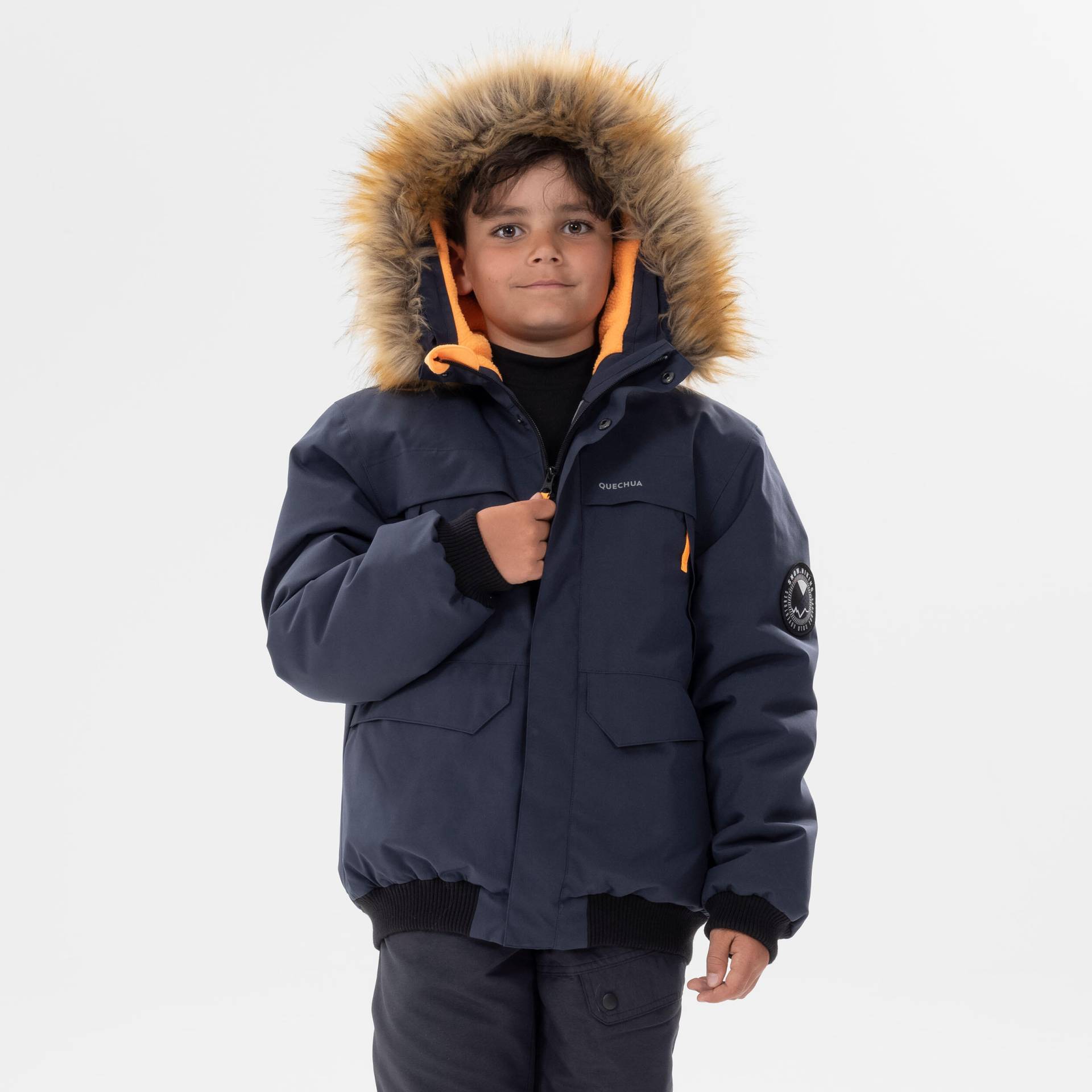 Winterjacke Kinder Gr.122–170 warm bis -6,5 °C wasserdicht Winterwandern - SH100 von QUECHUA