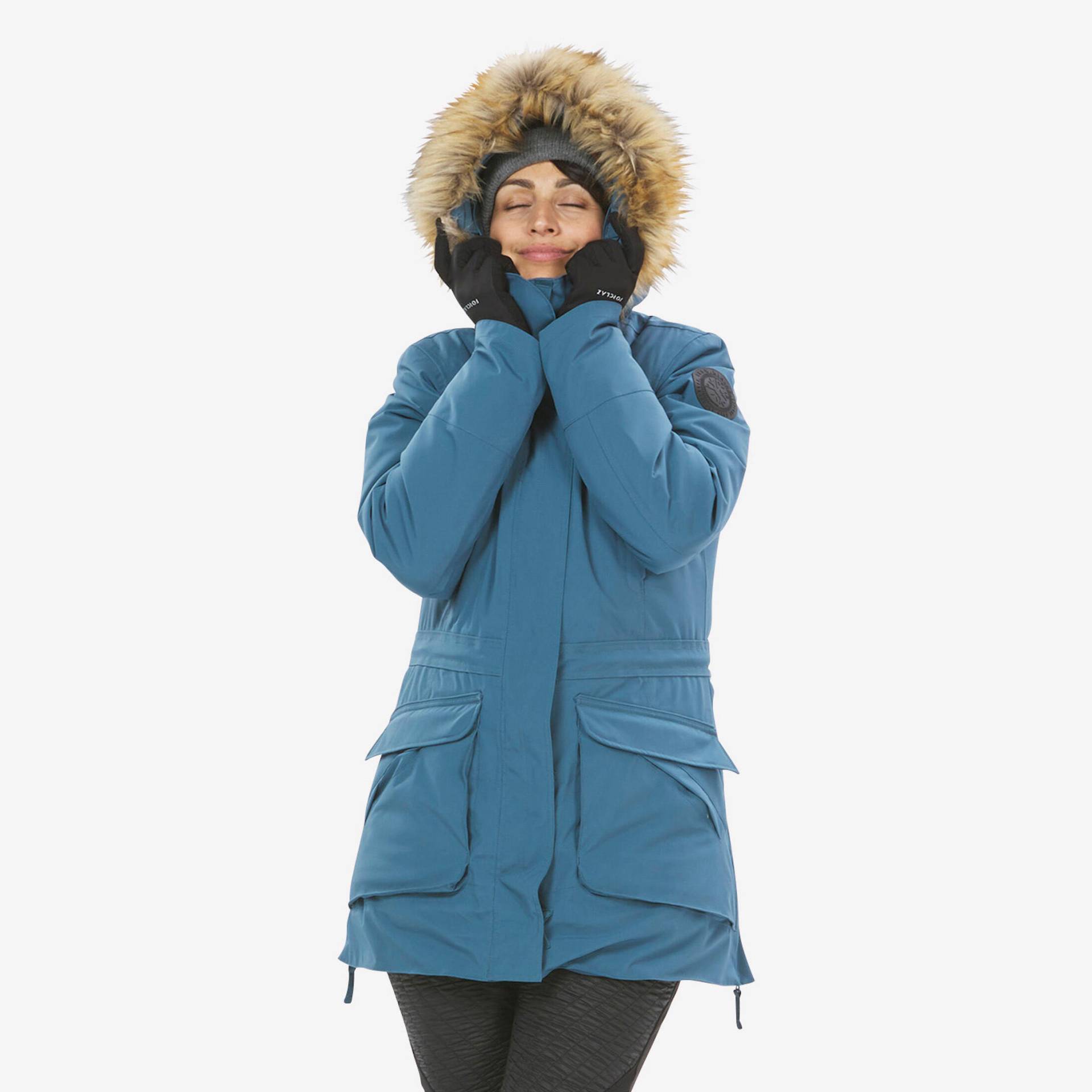 Winterjacke Parka Damen bis -20 °C wasserdicht Winterwandern - SH900 grün von QUECHUA