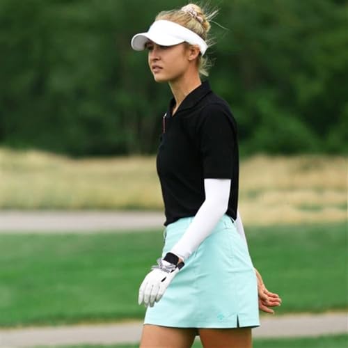 QUYNAGER Golfhandschuhe 1Pair Golfhandschuhe Frauen mit Haut Atmungsaktiv Echtes Leder Sporthandschuhe Anti-Rutsch-Trainingshandschuhe Golfhandschuh (Color : 17) von QUYNAGER